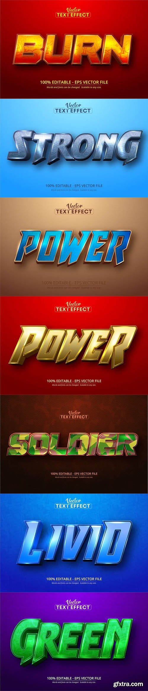 Vector 3d text editable, text effect font vol 126