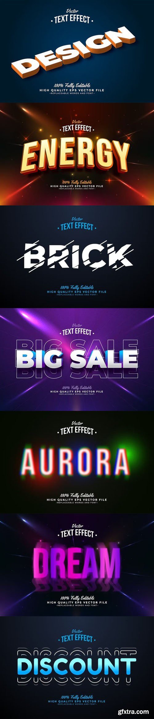 Vector 3d text editable, text effect font vol 154