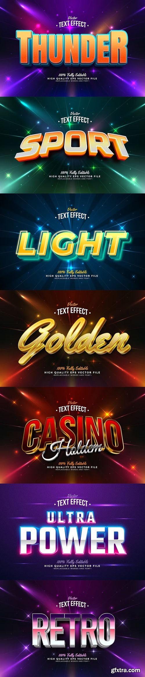 Vector 3d text editable, text effect font vol 156