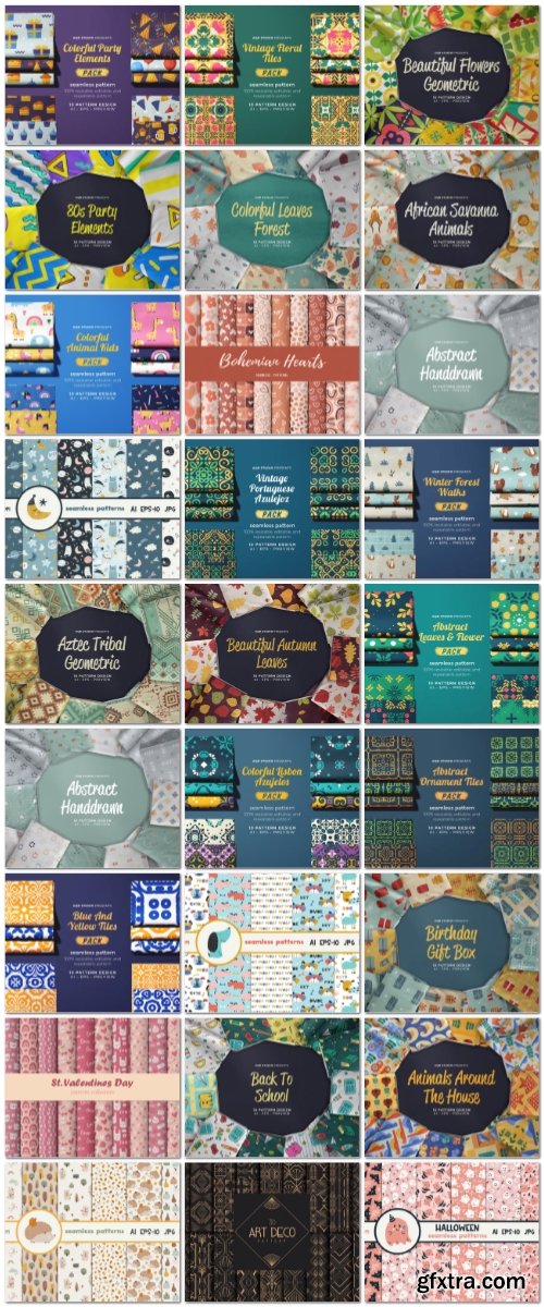 Vector Seamless Pattern 26 Set