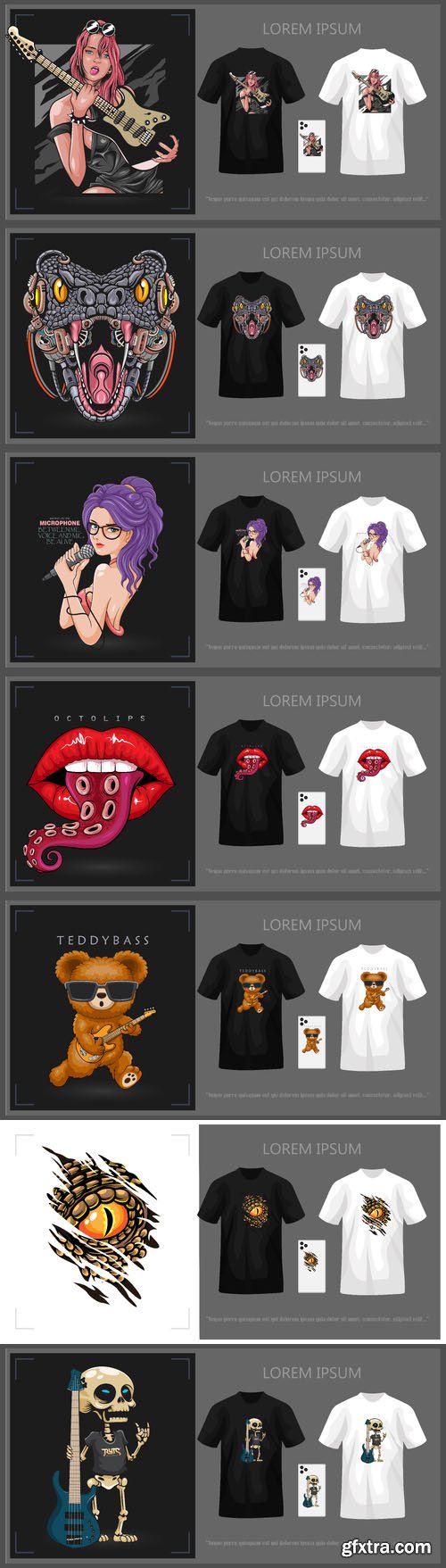 Vector tshirt design complete with mockup Vector tshirt design complete with mockup