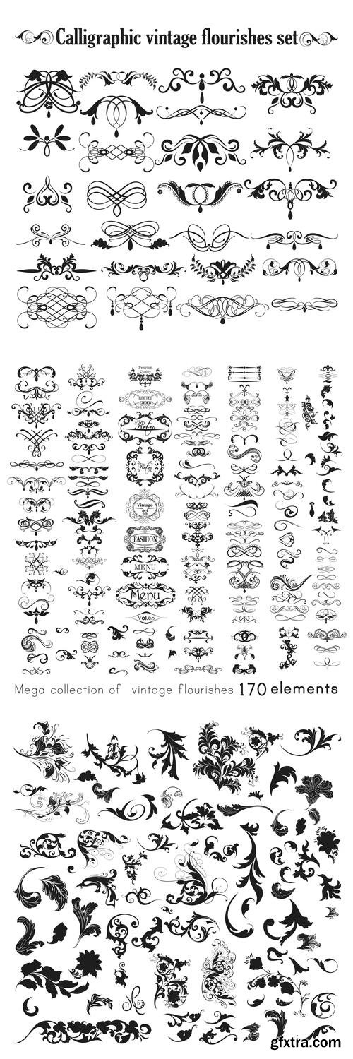 Ornaments collection, vector decorative elements Ornaments collection, vector decorative elements