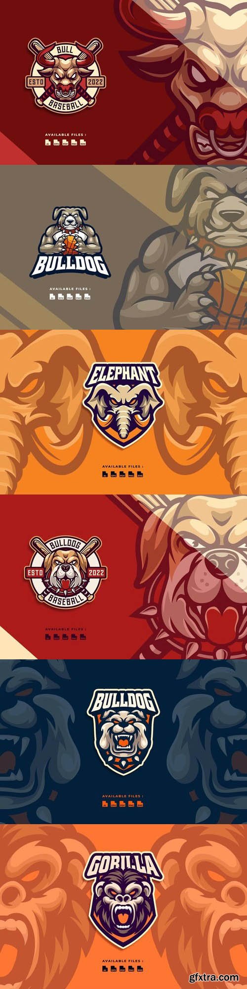 Mascot logo vector set vol 6