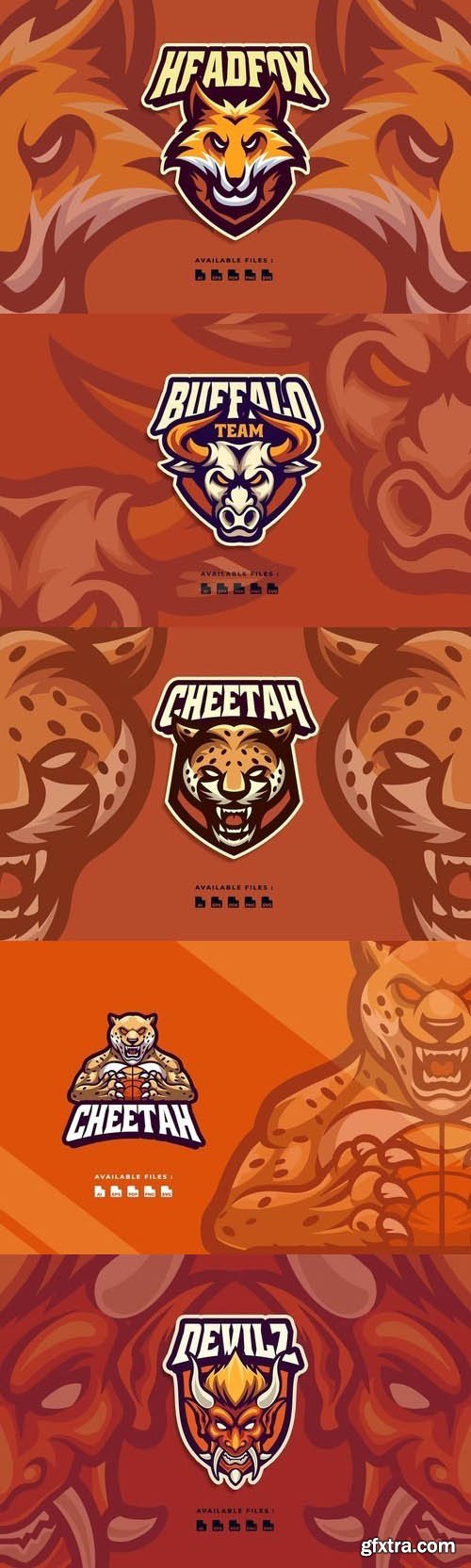 Mascot logo vector set vol 2