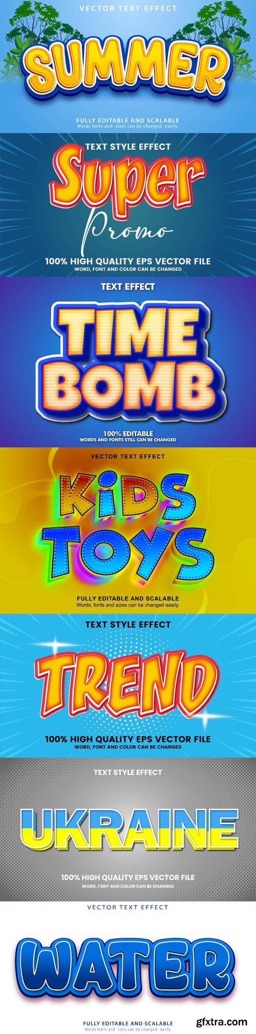 Vector 3d text editable, text effect font vol 177