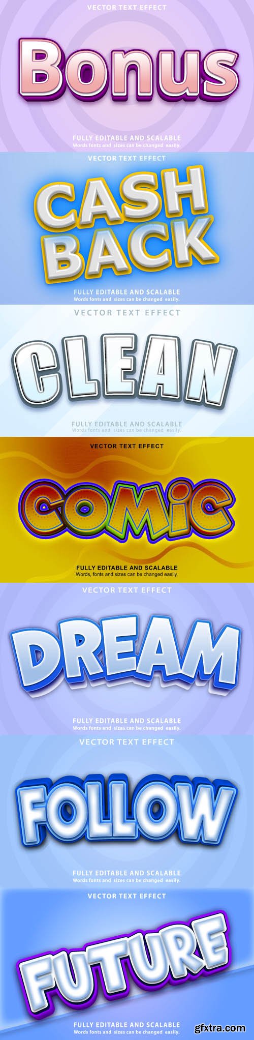 Vector 3d text editable, text effect font vol 171