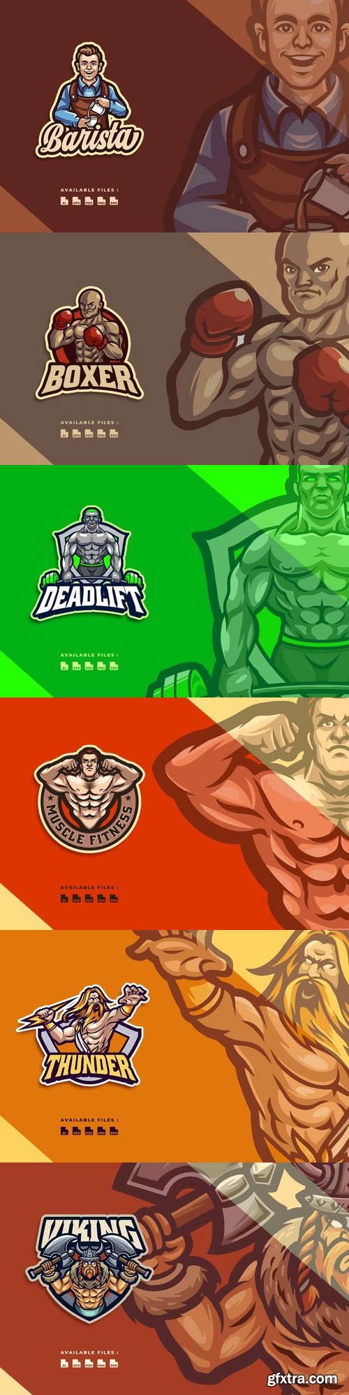 Mascot logo vector set vol 10 Mascot logo vector set vol 10