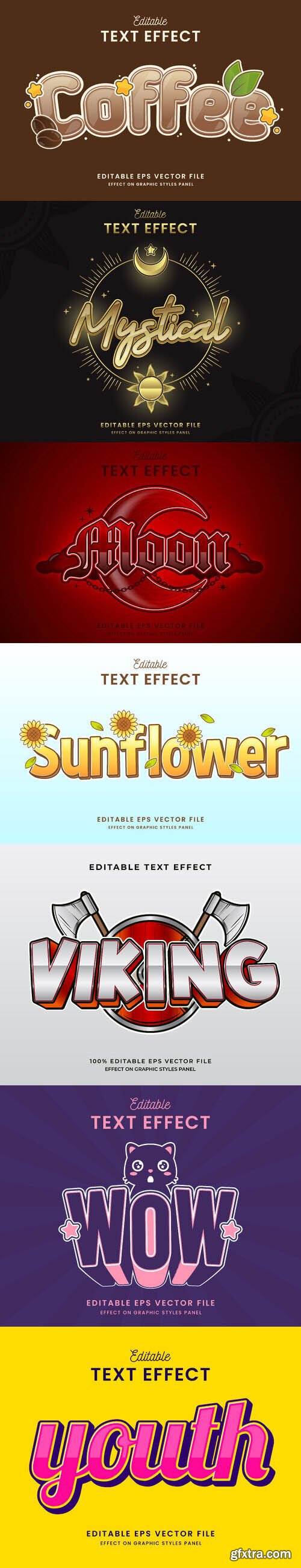 Vector 3d text editable, text effect font vol 170