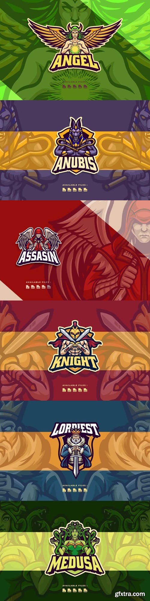 Mascot logo vector set vol 8 Mascot logo vector set vol 8