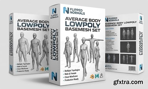 Flipped Normals - Average Body Lowpoly Basemesh Set