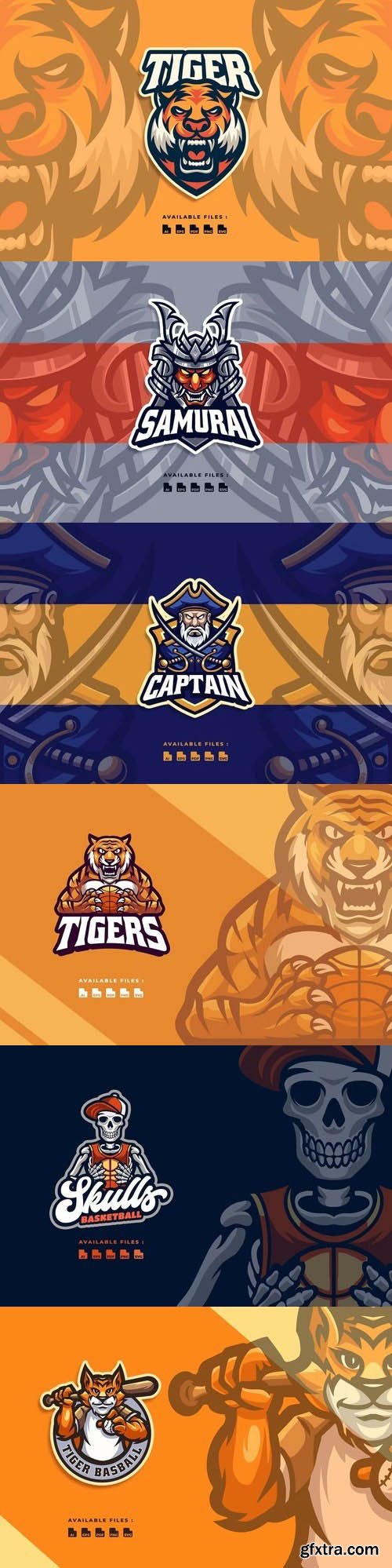 Mascot logo vector set vol 19 Mascot logo vector set vol 19