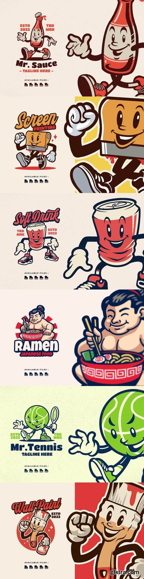 Mascot logo vector set vol 16 Mascot logo vector set vol 16