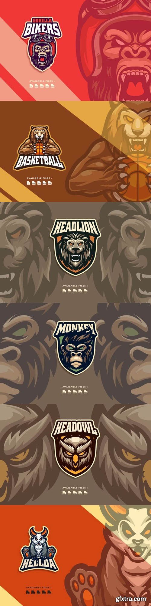 Mascot logo vector set vol 14 Mascot logo vector set vol 14