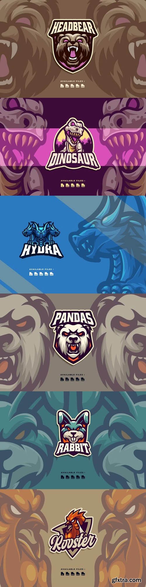 Mascot logo vector set vol 17 Mascot logo vector set vol 17