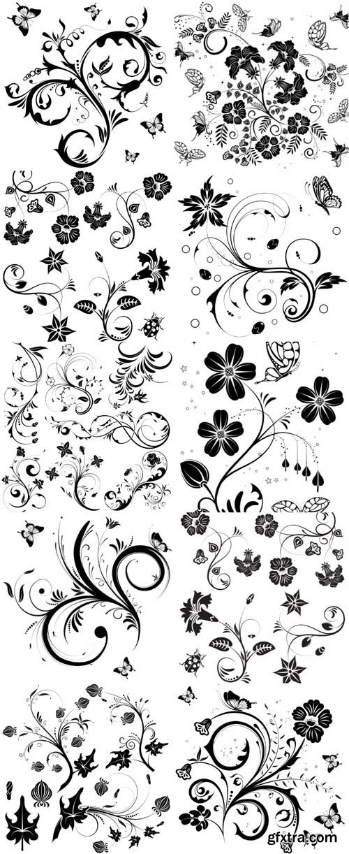 Floral, frame, dividers, scrolls, line, curls, patterns, borders, design elements, calligraphic, ornaments, decorative hand drawn vector set Floral, frame, dividers, scrolls, line, curls, patterns, borders, design elements, calligraphic, ornaments, decorative hand drawn vector set