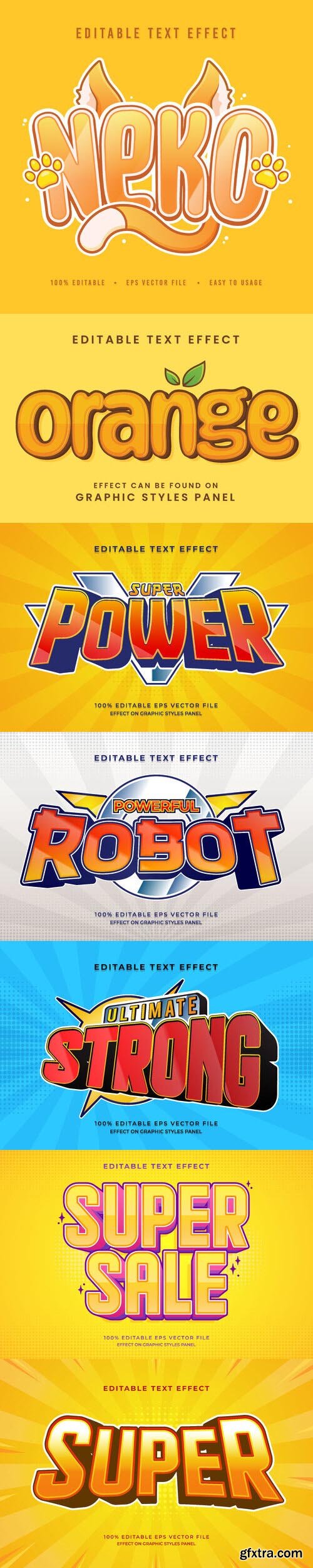 Vector 3d text editable, text effect font vol 185