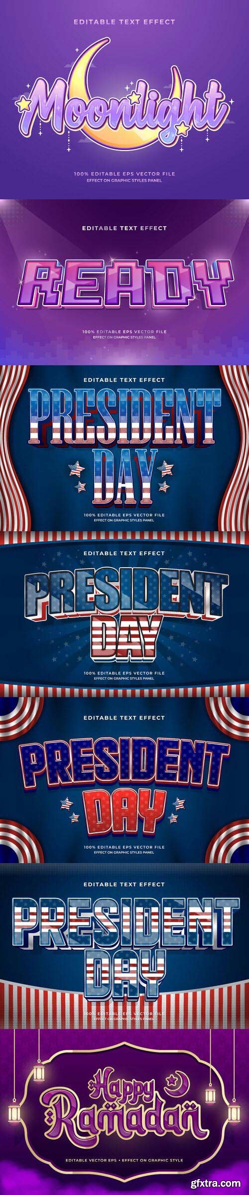 Vector 3d text editable, text effect font vol 184