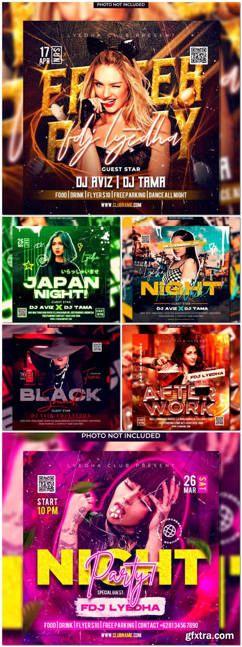 Flyer social media post, psd banner set vol 95