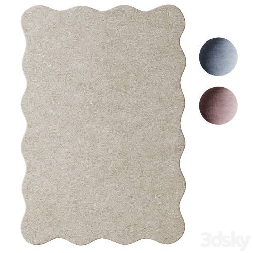 '3dsky Pro - Organic scallop rug by Layered'