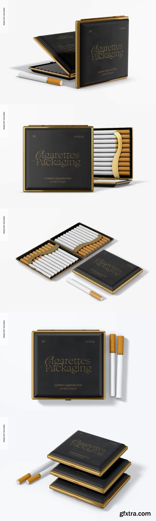 PSD leather cigarette box mockup