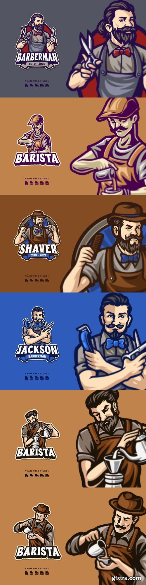 Mascot logo vector set vol 24