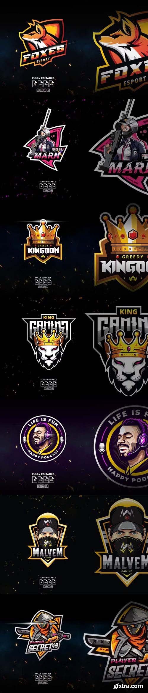 Mascot logo vector set vol 23