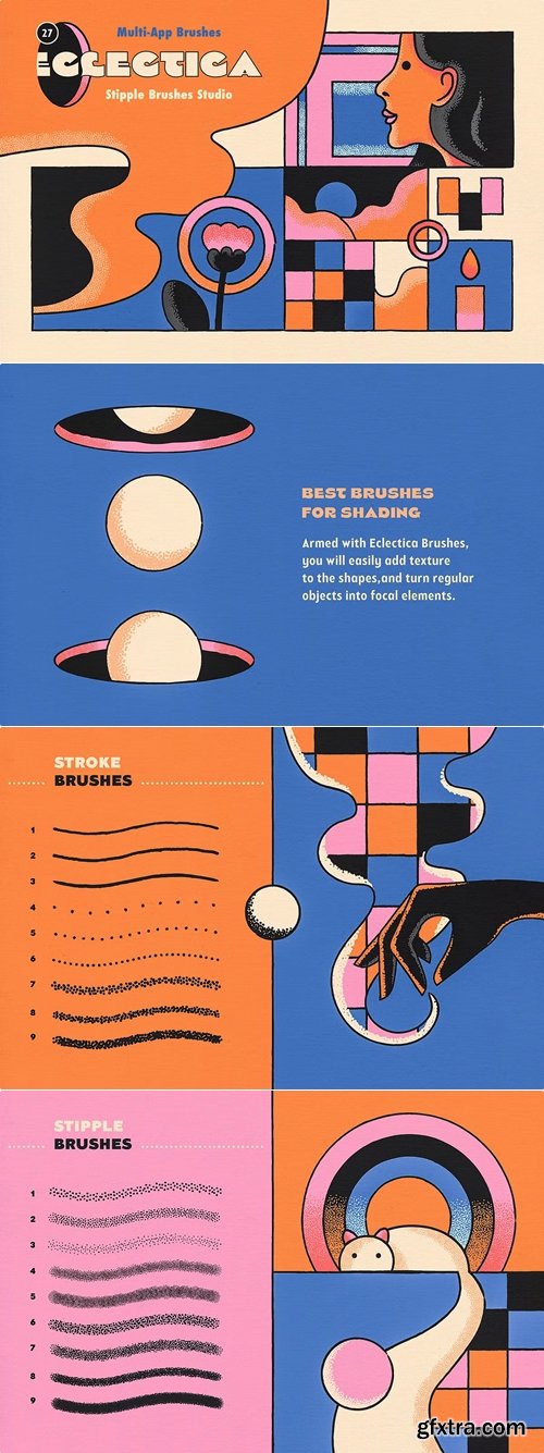 CreativeMarket - Multi-App Stipple Brushes Studio 292081856