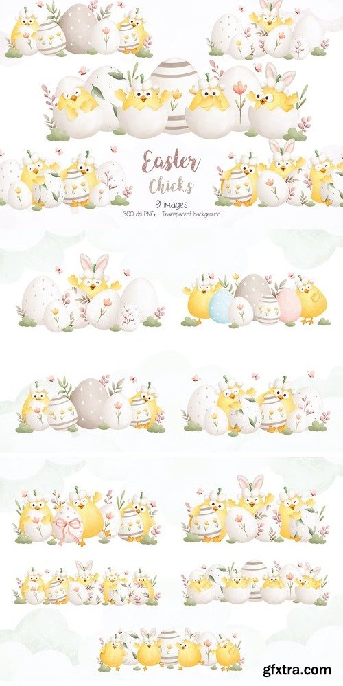 Easter Chicks Clipart