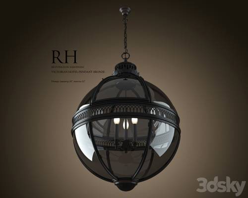 '3dsky Pro - RH VICTORIAN HOTEL PENDANT BRONZE'