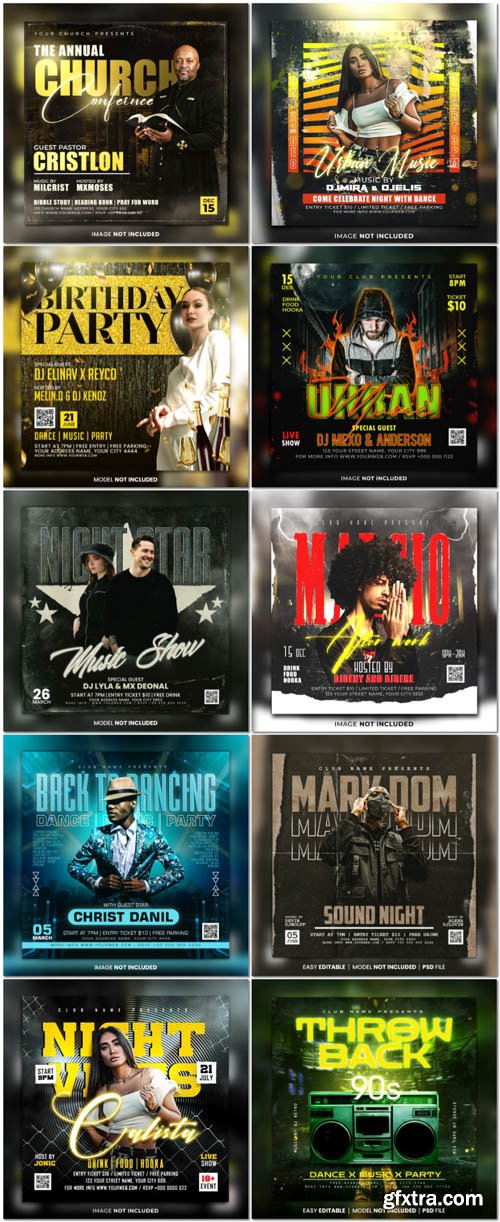 Flyer social media post, psd banner set vol 150