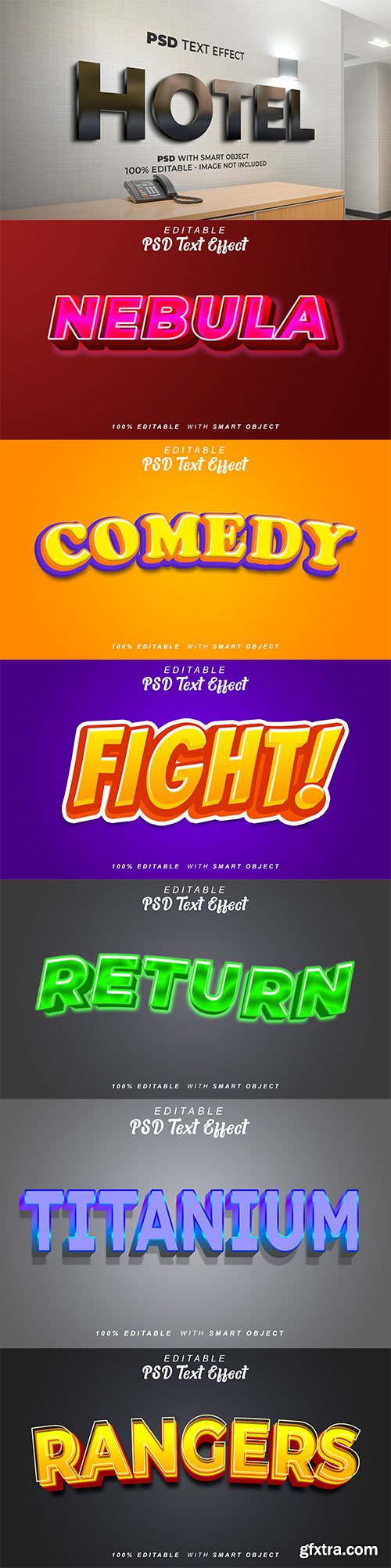 Text styles, Psd text effect set vol 174