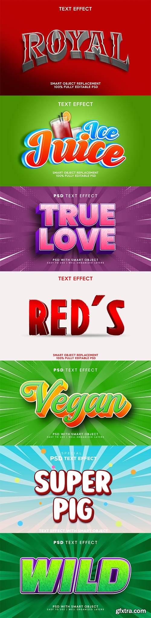 Text styles, Psd text effect set vol 179