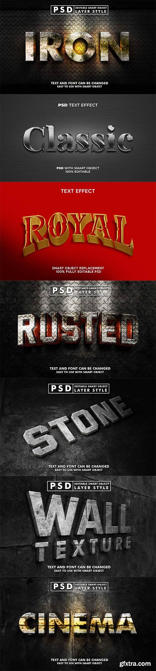 Text styles, Psd text effect set vol 182