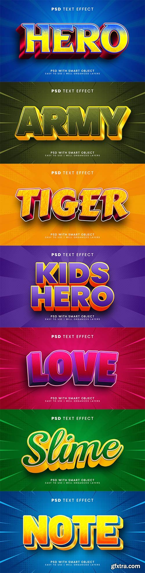 Text styles,  Psd text effect set vol 189