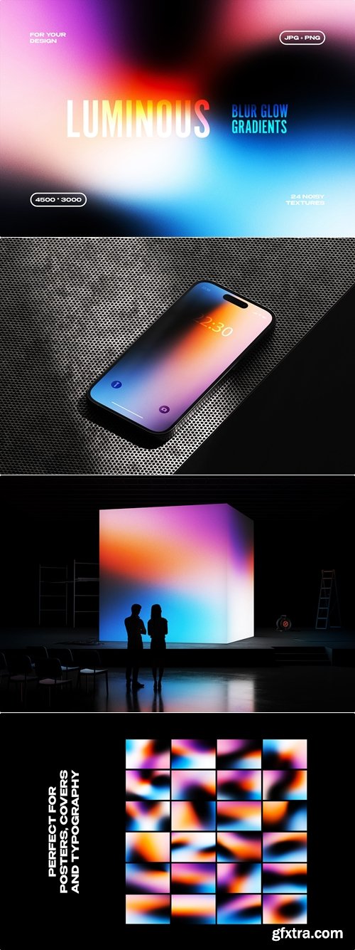 CreativeMarket - Luminous Gradient Textures 292092361