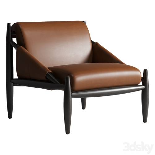 '3dsky Pro - Bastion Leather and Wood Accent Chair' '3dsky Pro - Bastion Leather and Wood Accent Chair'