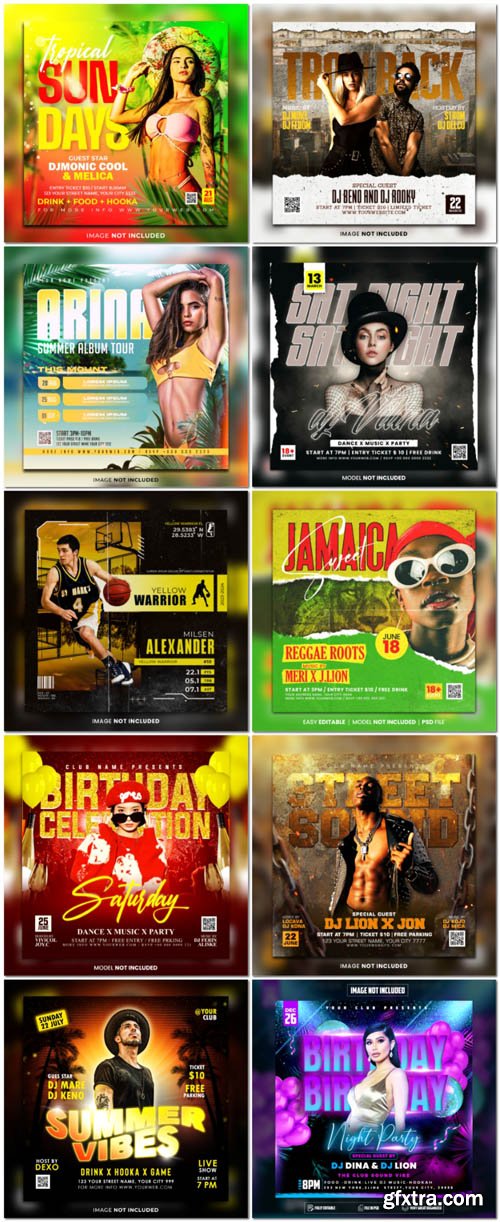 Flyer social media post, psd banner set vol 160