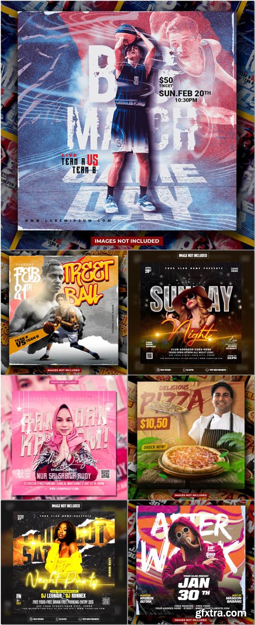 Flyer social media post, psd banner set vol 163 Flyer social media post, psd banner set vol 163