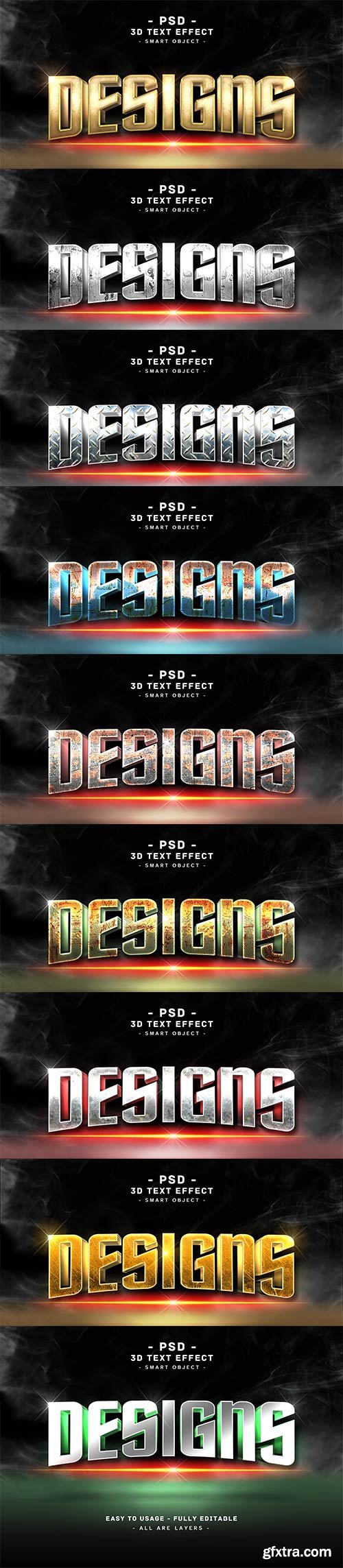 Design 3d golden metal text style effect premium psd Design 3d golden metal text style effect premium psd