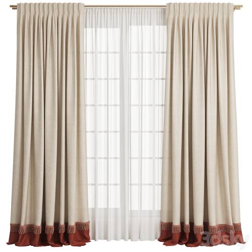 '3dsky Pro - Curtain 99/ Curtains with fringe'