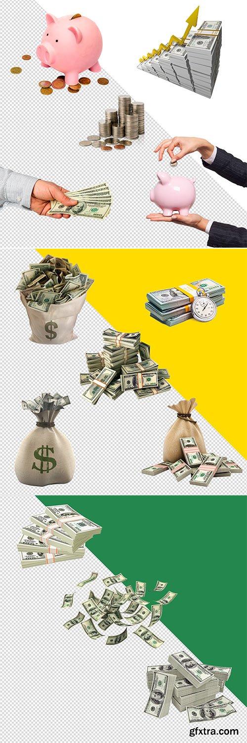 3D Money psd templates