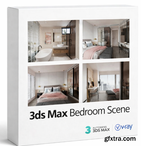 3ds Max Bedroom Scene 04