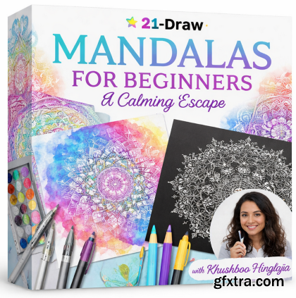 21 Draw - Mandalas for Beginners - A Calming Escape