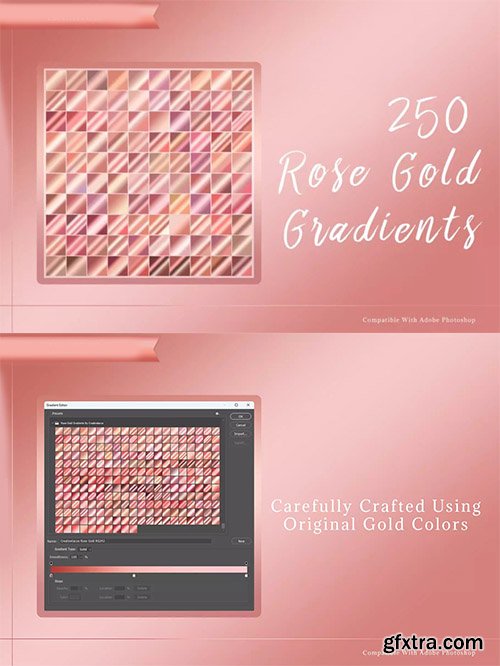 250 Elegant Rose Gold Gradient
