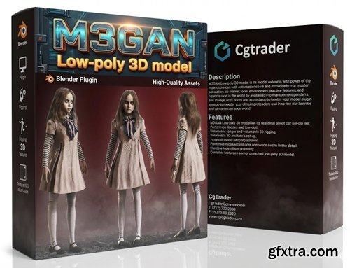 CgTrader - M3GAN Low-poly 3D model