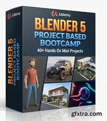 Udemy - Blender 5 Project Based Bootcamp: 40+ Hands On Mini Projects