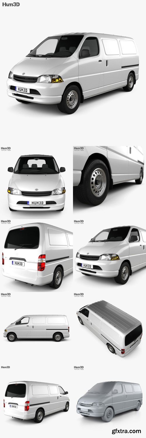 Toyota Hiace Panel Van 2006 3D Model