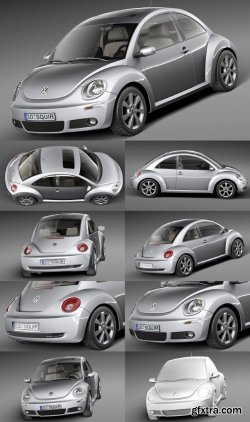 Volkswagen Beetle 2005-2011 3D Model