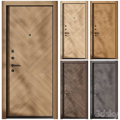 '3dsky Pro - Guardian entrance door with decorative panel Alliance'
