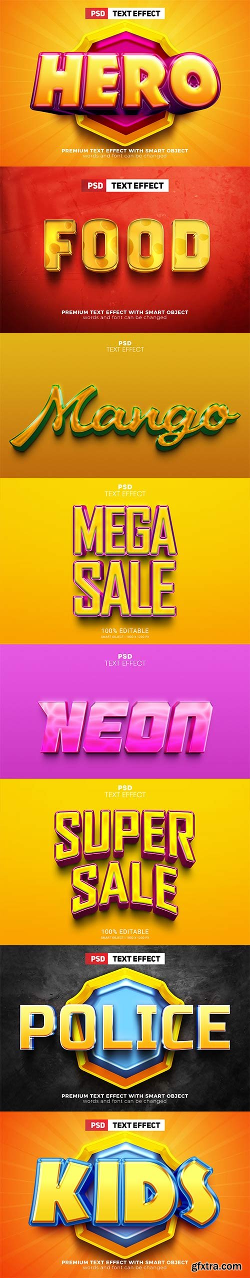 Psd text effect set vol 233